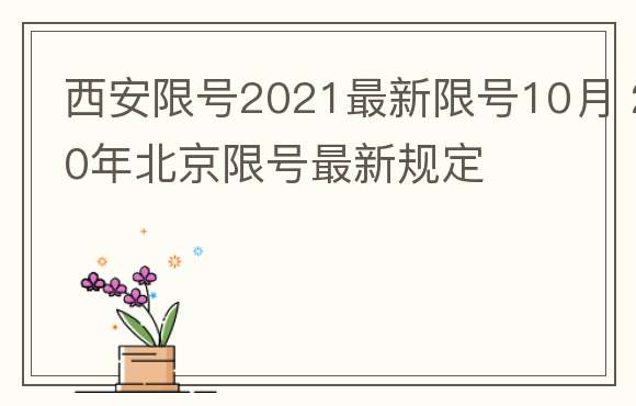 西安限号2021最新限号10月 2020年北京限号最新规定